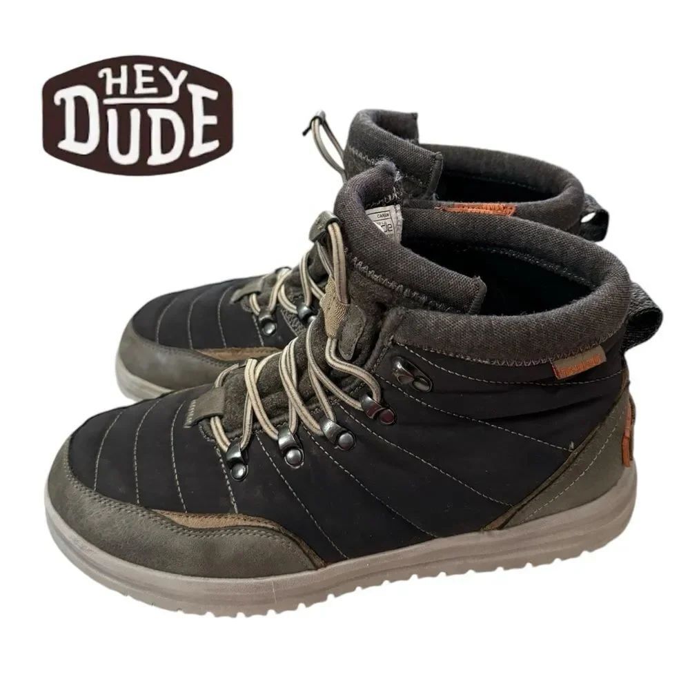 Hey Dude Men's Charlie Carbon Lace Up Boots 7